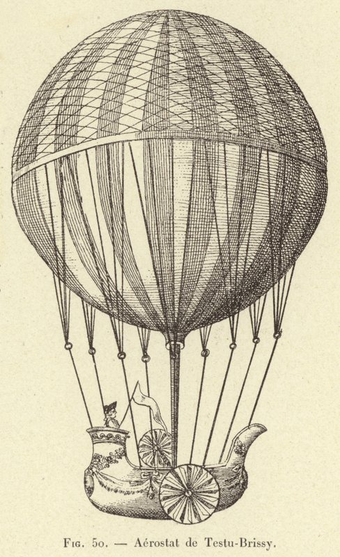 Balloon de Testo Brissot (rytina) od French School