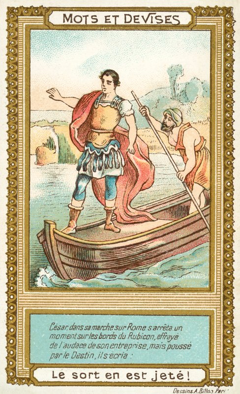 Kostka je odlita (kostka je odlita) (chromolitho) od French School