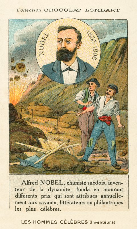 Alfred Nobel, švédský chemik a průmyslník, který vynalezl dynamit od French School
