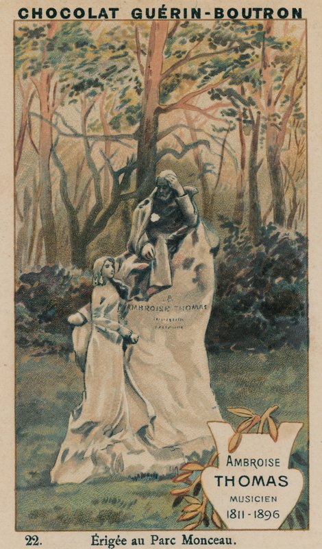 Ambroise Thomas, hudebník, 1811-1896, postavený v Parc Monceau od French School