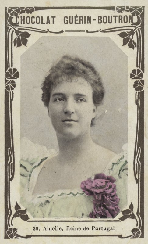 Amelie, Reine de Portugal (barevná fotografie) od French School