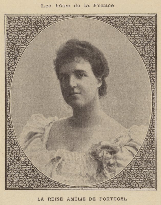 Amélie Orleánská, královna-manželka portugalského krále Carlose I. (litografie) od French School