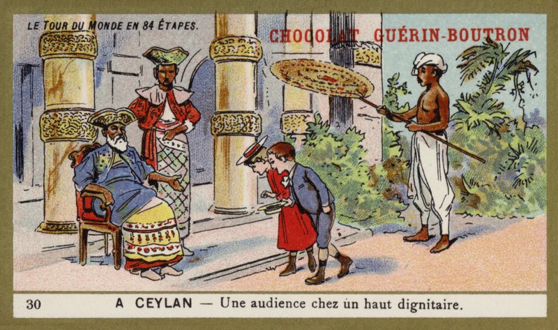 Publikum s vysokým hodnostářem, Ceylonem (chromolitho) od French School