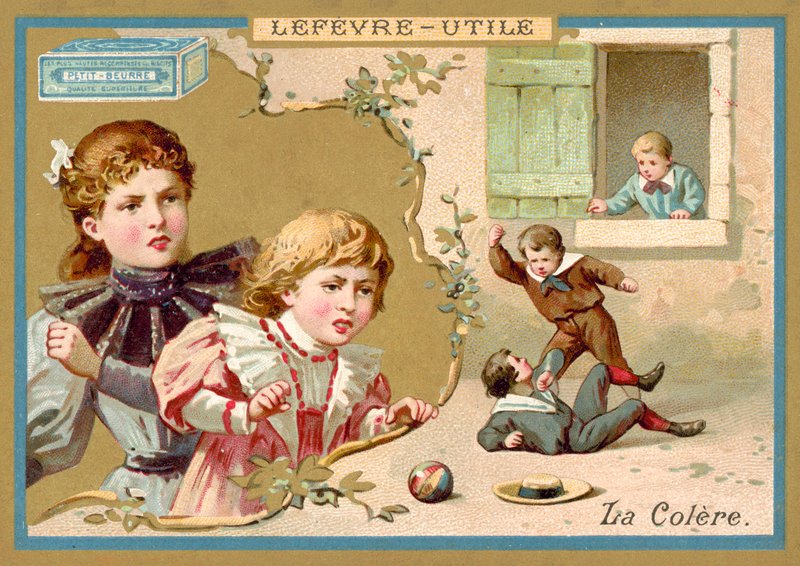 hněv (chromolitho) od French School