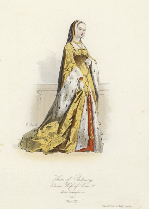 Anna Bretaňská, druhá manželka francouzského Ludvíka XII od French School