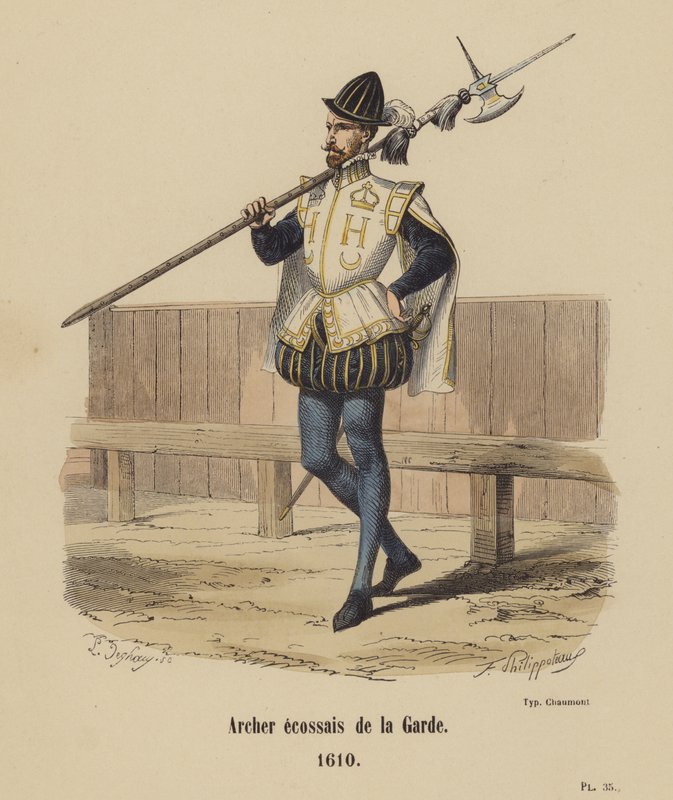 Skotský lučištník stráže od French School