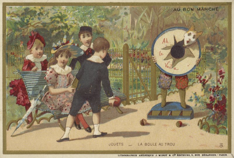 Karty Au Bon Marche s dětskými hrami od French School