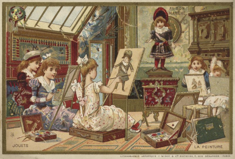 Karty Au Bon Marche s dětskými hrami od French School