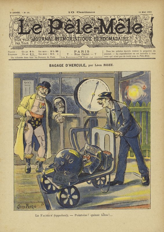 Herkulovo zavazadlo. Ilustrace pro Le Pele-Mele od French School