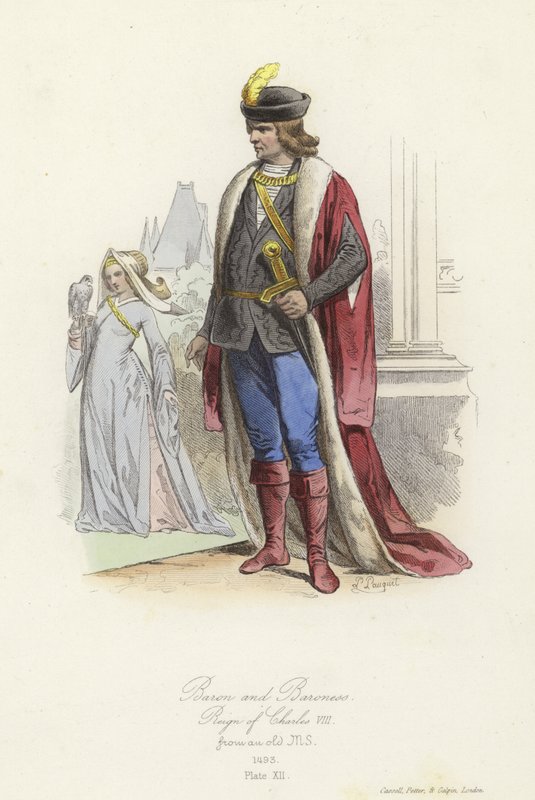 Baron a baronka za vlády francouzského Karla VIII od French School