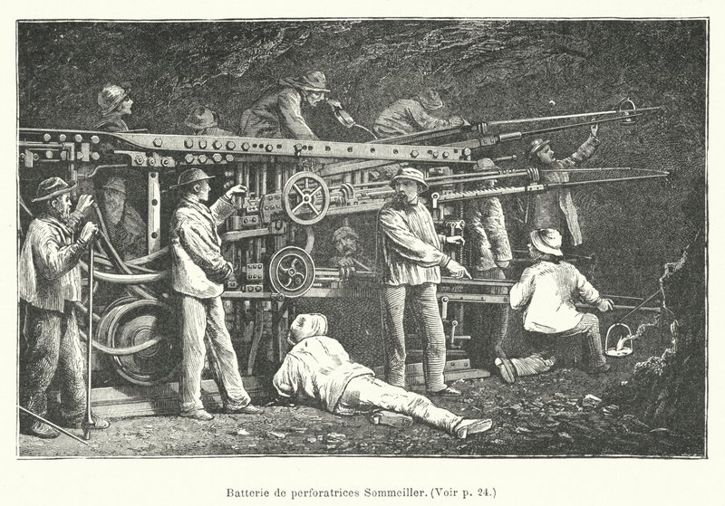 děrovací baterie Sommeiller (rytí) od French School