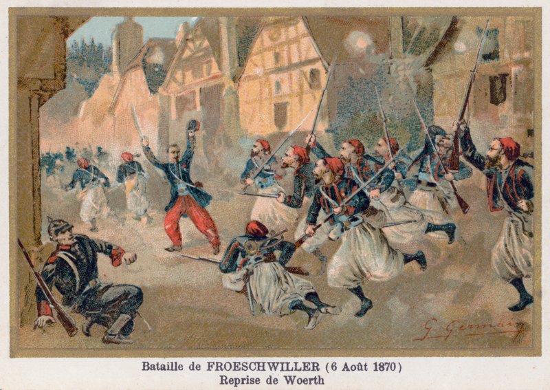 Bitva u Froeschwiller, znovudobytí Woerth od French School
