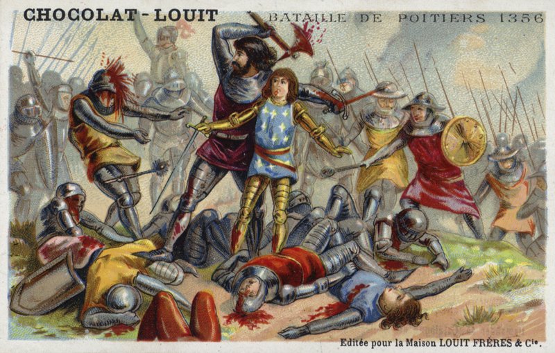 Bitva u Poitiers, Francie, 1356 od French School