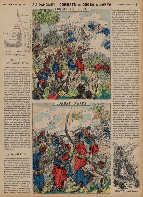 Bitvy Dogba a Akpa, Dahomey, druhá francouzsko-dahomská válka, 1892 od French School