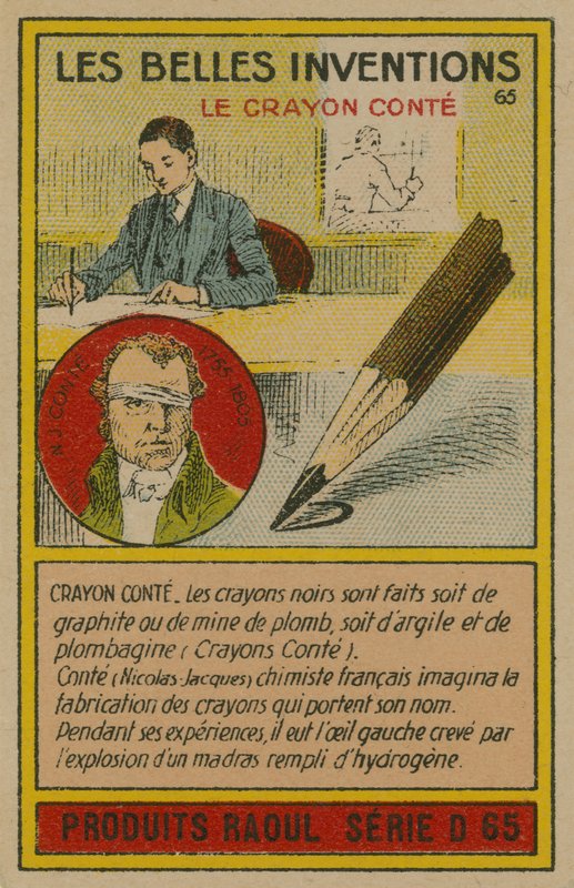 Krásná karta vynálezů, pastelka Conte od French School