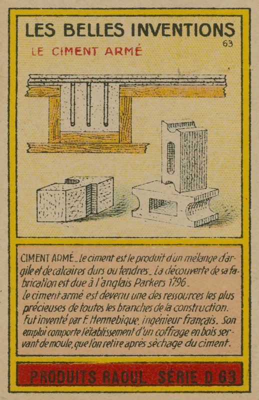 Krásná karta vynálezů, železobeton od French School
