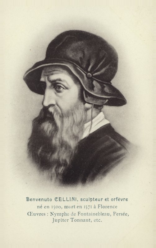 Benvenuto Cellini, italský sochař a zlatník (litografie) od French School