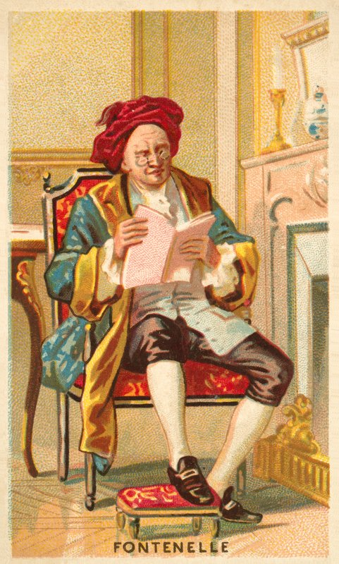 Bernard le Bovier de Fontenelle , francouzský spisovatel (chromolitho) od French School