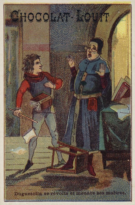 Bertrand Du Guesclin se vzbouří a vyhrožuje svému učiteli od French School