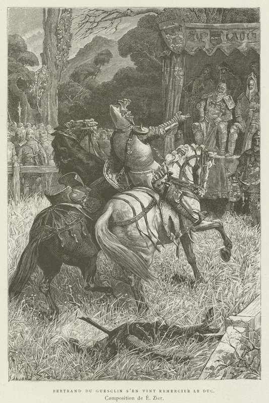 Bertrand du Guesclin přišel vévodovi poděkovat od French School