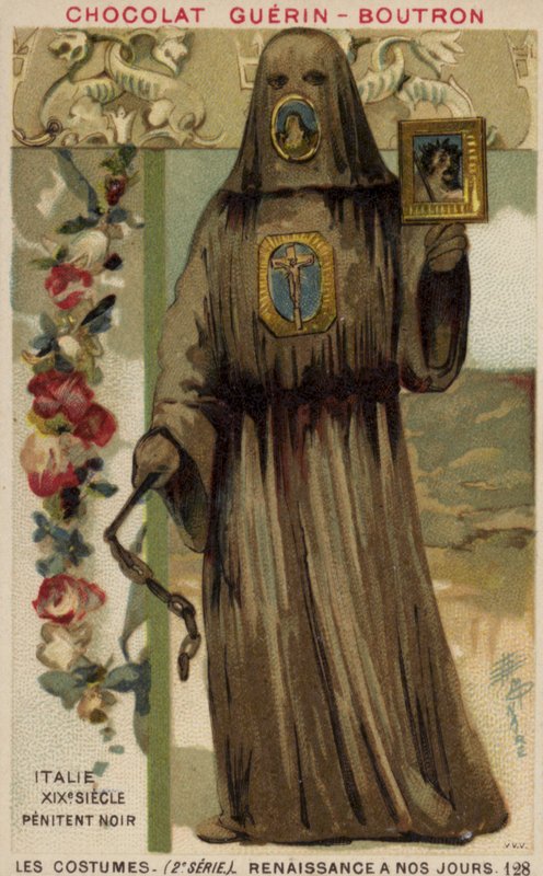 Černý kajícník, Itálie, 19. století od French School