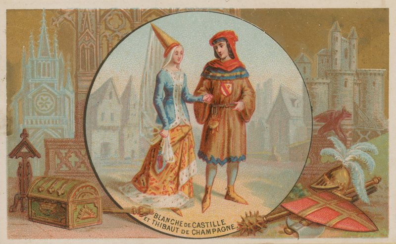 Blanche Kastilské a Thibautovi ze Champagne od French School
