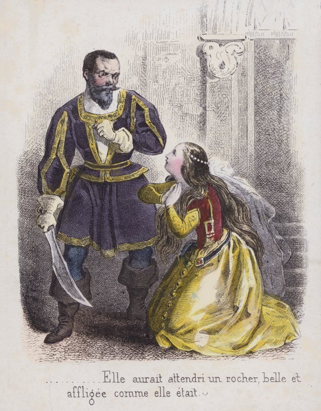 Blue Beard (barevné rytí) od French School