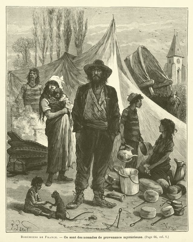 Bohemians Of France (rytina) od French School