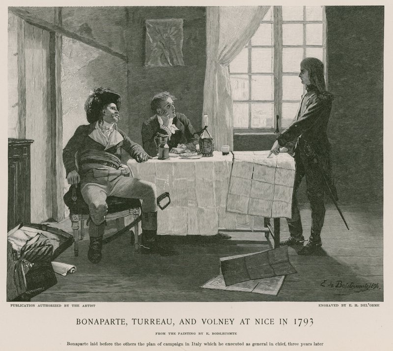Bonaparte, Turreau a Volney v Nice v roce 1793 od French School