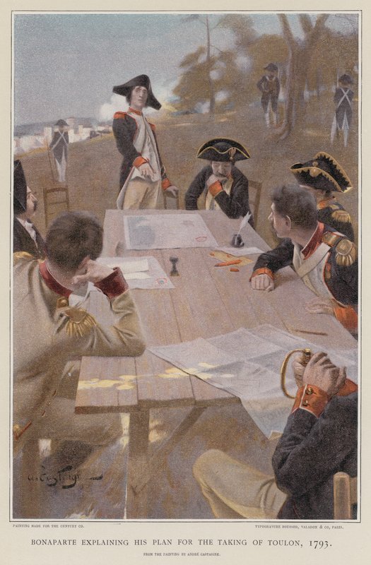 Bonaparte vysvětluje svůj plán dobytí Toulonu od French School