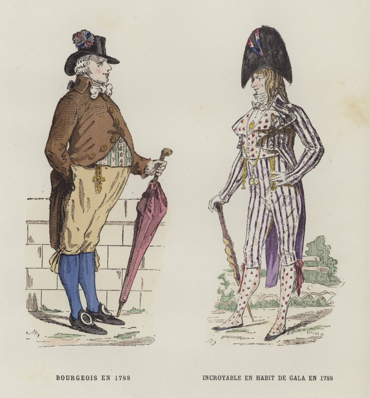 Buržoazní a dandy ve festivalovém kostýmu, 1788 od French School