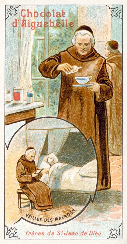 Bratři špitálníci svatého Jana z Boha (chromolitho) od French School