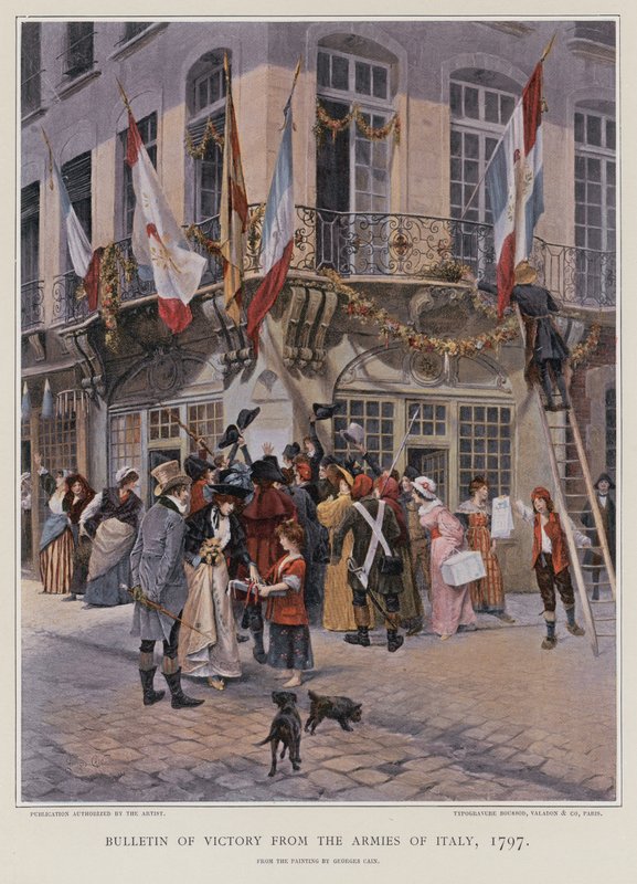 Bulletin vítězství od armád Itálie od French School
