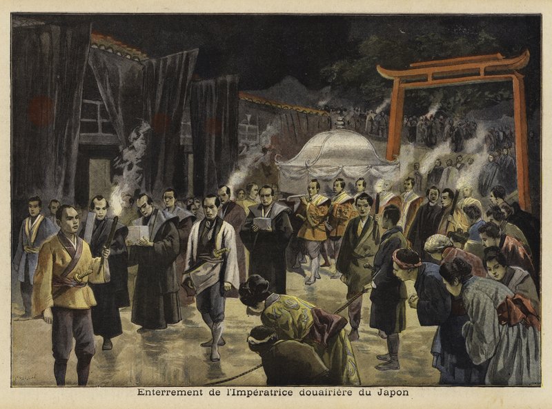 Pohřeb japonské císařovny vdovy, 1897 od French School
