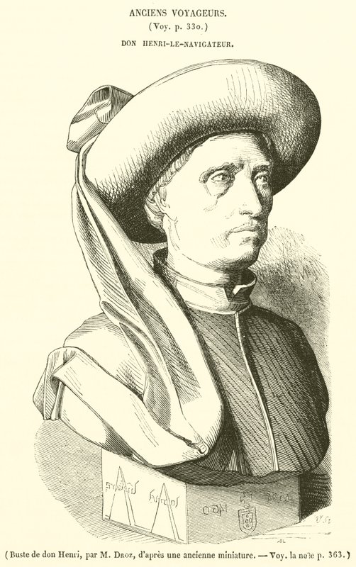 Busta Dona Henriho (rytina) od French School