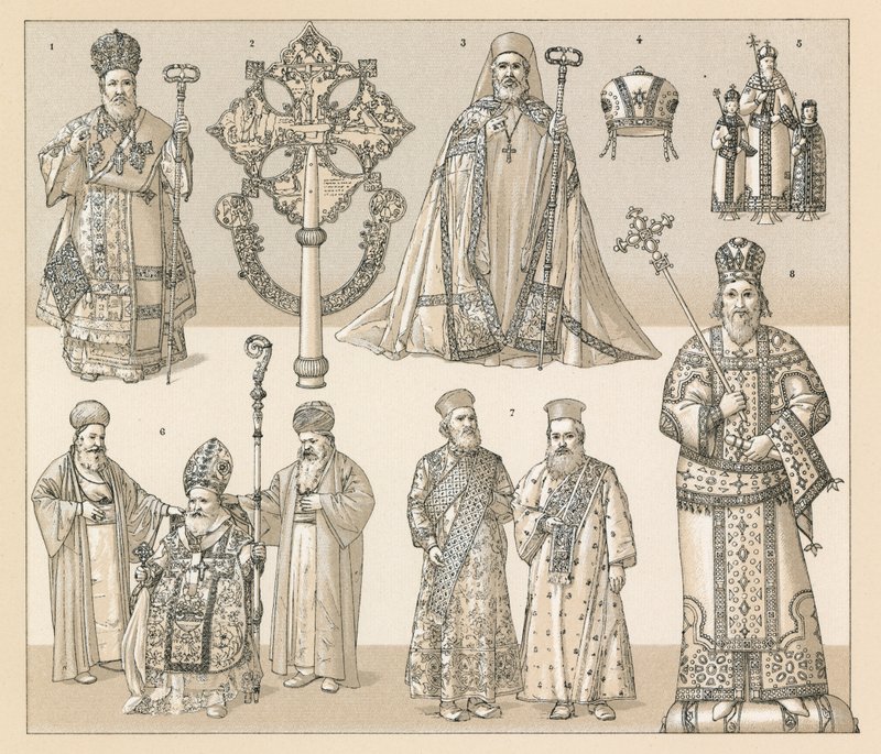 Byzantský a habešský kostým od French School
