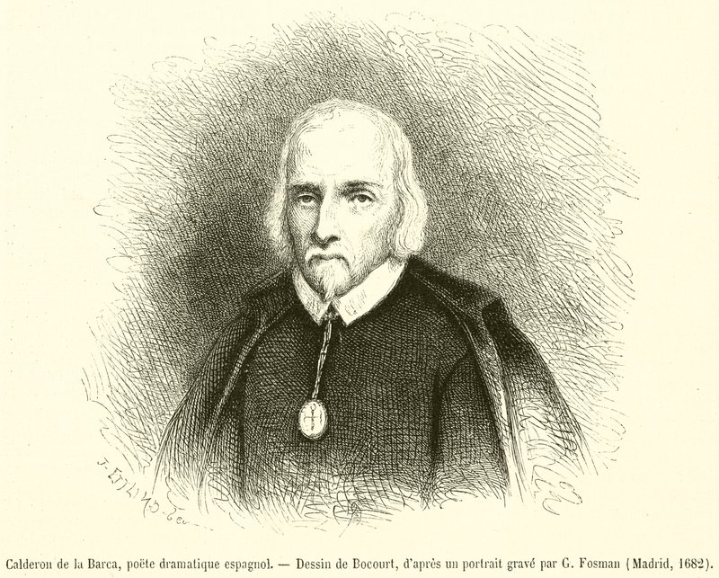 Calderon de la Barca , španělský dramatický básník (rytina) od French School