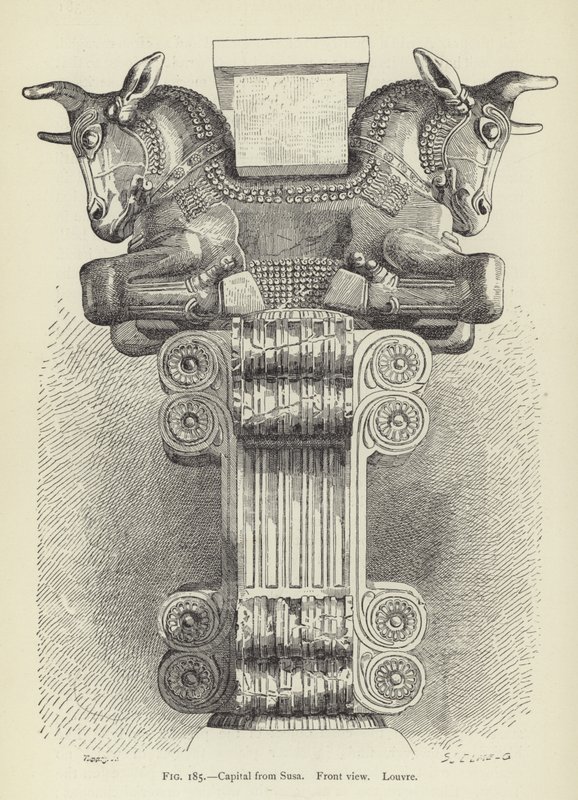 Hlavní město Susa, pohled zepředu, Louvre od French School