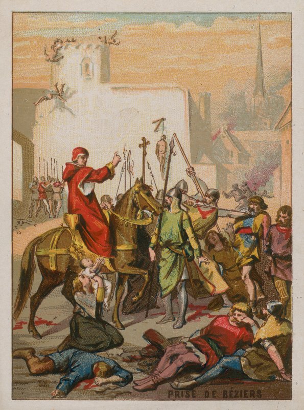 Dobytí Beziers křižáky v roce 1209 od French School