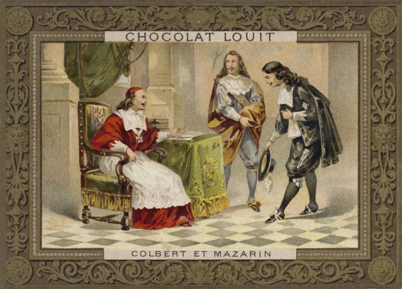 Kardinál Mazarin a Jean-Baptiste Colbert, francouzští státníci, 17. století od French School