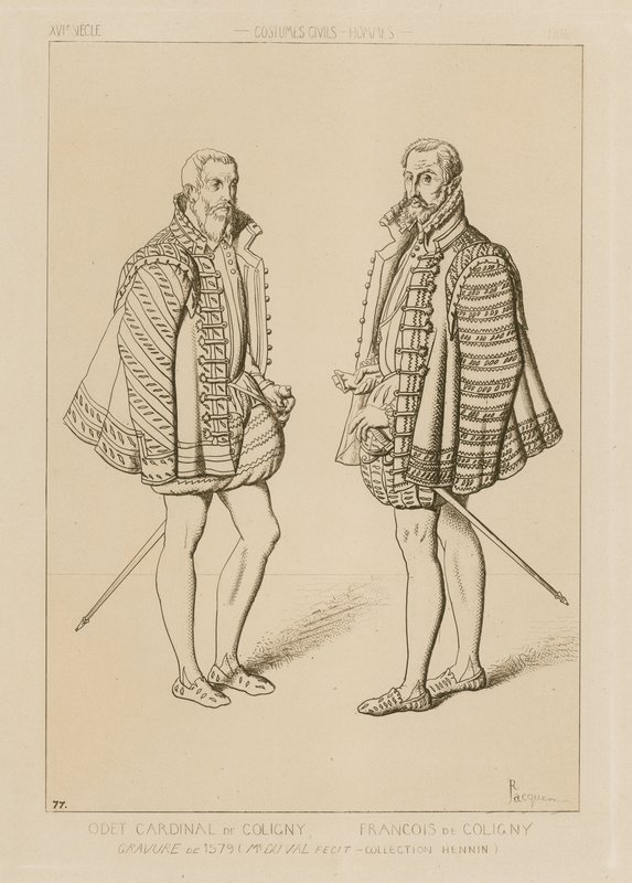 Kardinál Odet de Coligny (1517-1571) a Francois de Coligny (1557-1591) od French School
