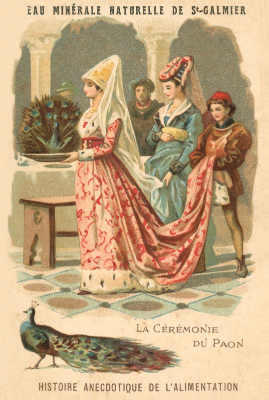 Obřad páv (chromolitho) od French School