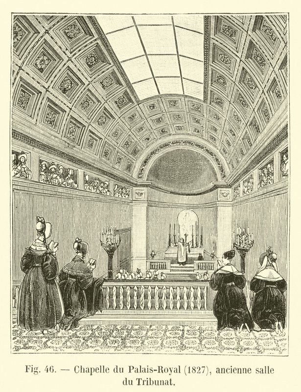 Kaple Palais-Royal, 1827, bývalá místnost Tribunátu od French School