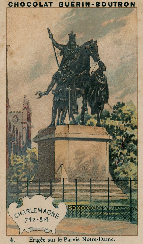 Charlemagne, 742-814, postavený na Parvis Notre-Dame od French School