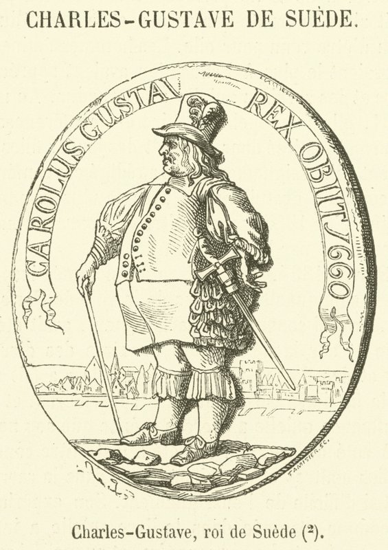 Charles-Gustave, roi de Suede (rytina) od French School