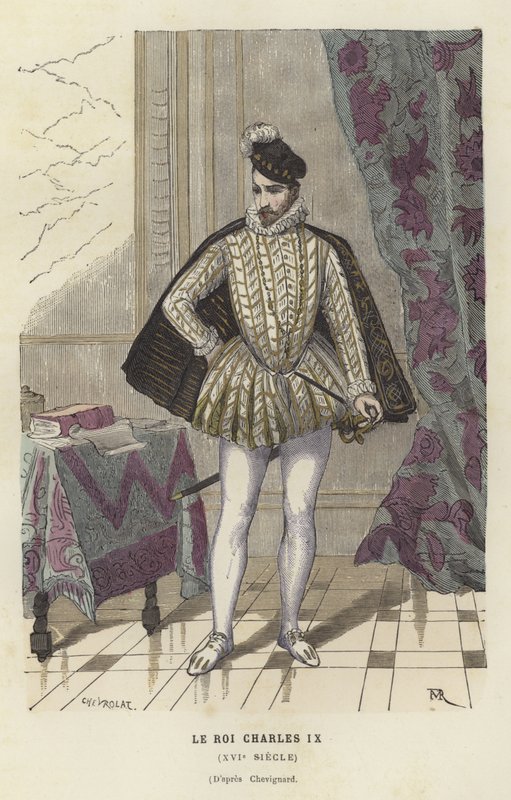 Karel IX., francouzský král, 16. století od French School