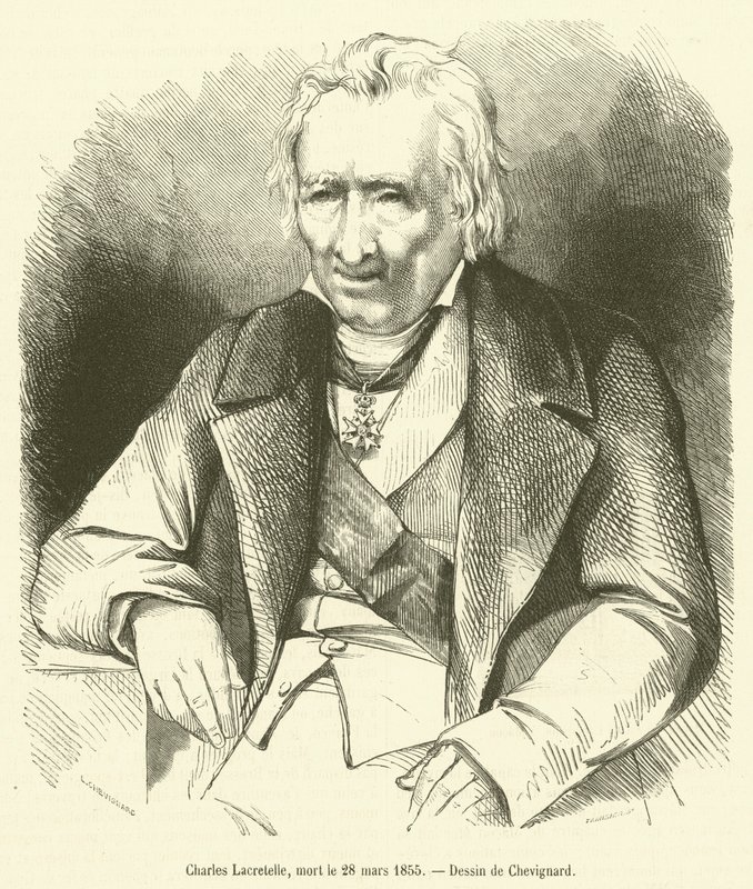 Charles Lacretelle, zemřel 28. března 1855 (rytina) od French School