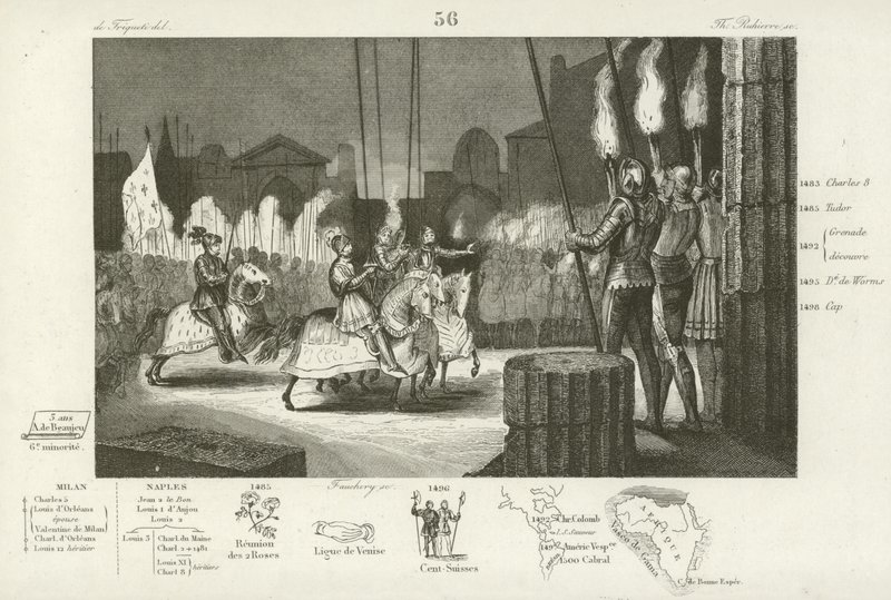 Francouzský Karel VIII. triumfálně vstoupil do Říma, 1494 od French School