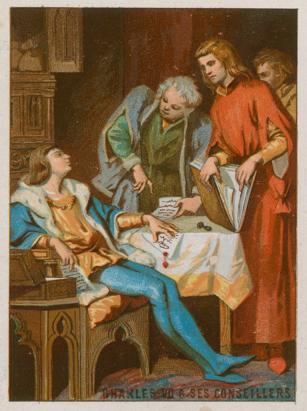 Karel VII se svými rádci od French School
