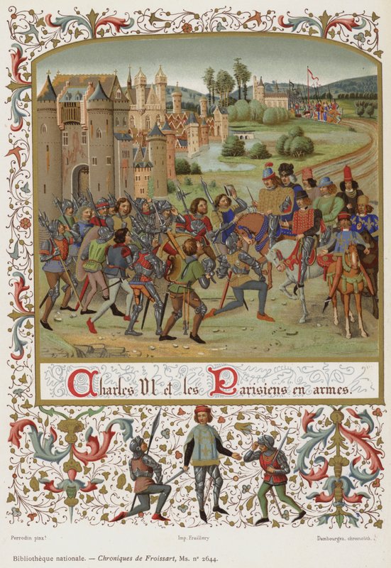 Karel VI. et les Parisiens en armes od French School